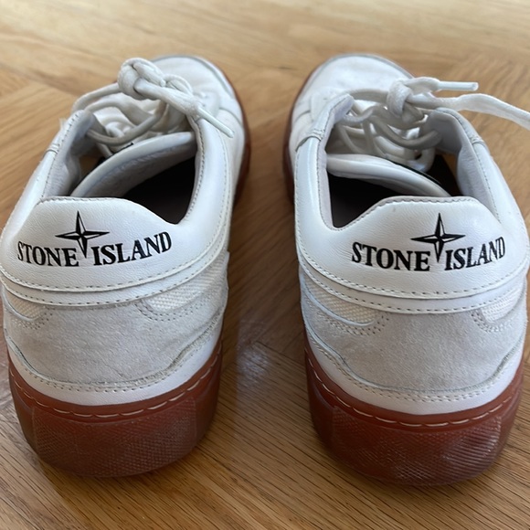 Stone Island Men’s Sneakers in White Canvas - Picture 4 of 4